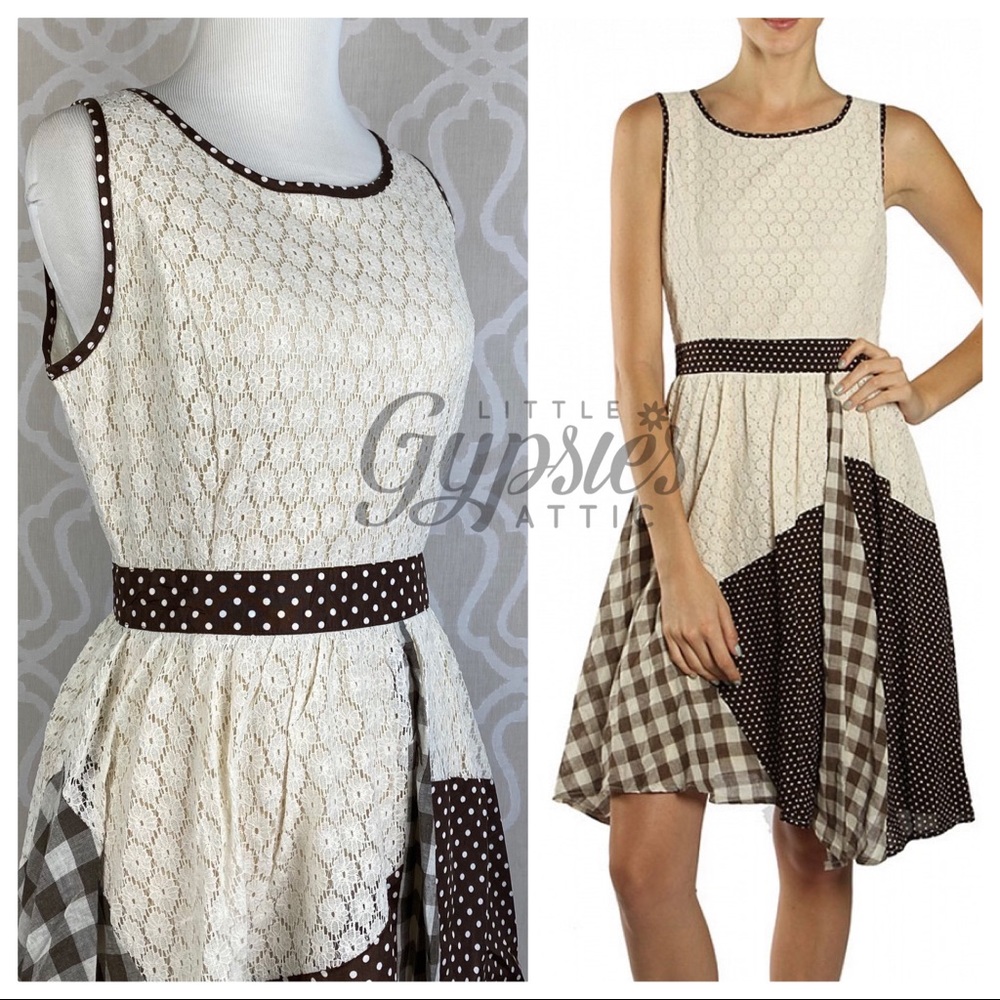 Ryu Farmhouse Multi Print and Bow Dress - Picture 2 of 14